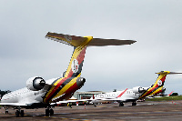 Uganda Airlines aircraft at Entebbe Airport,  (MORGAN MBABAZI | NMG )