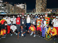 Ghana's Olympic team with the Sports Minister, Mustapha Ussif