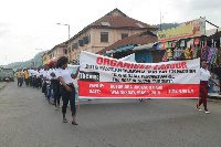 Some workers marching during May Day Celebrations