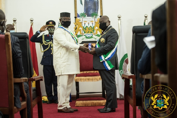 President of Sierra Leone Julius Maada Bio and President Akufo-Addo