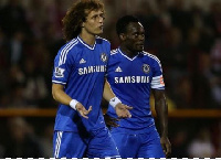 David Luiz (left) and Michael Essien