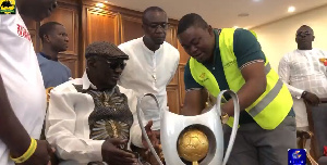 Ex-president J.A Kufuor with some Kotoko team members