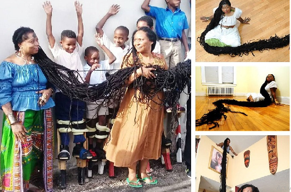 Asha Mandela has the world's longest hair