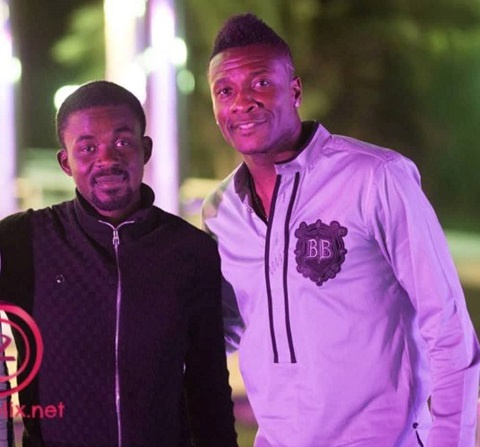 Asamoah Gyan with Nana Appiah Mensah