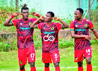 Some players of  the Asante Kotoko team