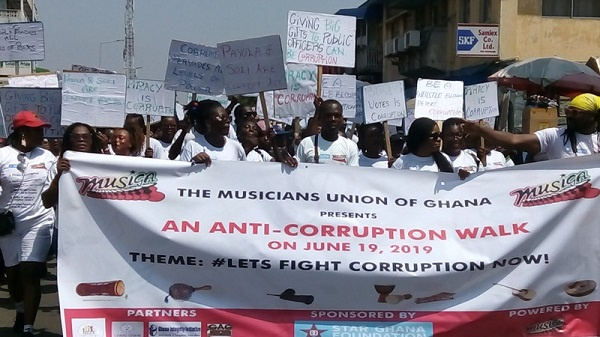 Several people turned up for the march against corruption