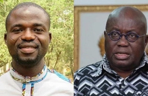 President Nana Addo Dankwa Akufo-Addo and Manasseh Azure Awuni