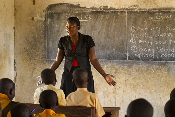 A teacher delivering a lesson | File photo