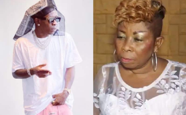 Shatta Wale and his mother Elsie Evelyn Avemegah