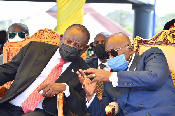 President Akufo-Addo with South African counterpart, Cyril Ramaphosa