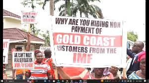 Some customers during a demonstration in Accra