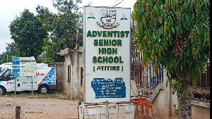 Signage of the Adventist Senior High School