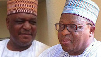 Tsohon gwamnan jihar Filato Joshua Dariye da tsohon gwamnan Taraba Jolly Nyame