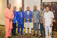 Samuel Okudzeto Ablakwa with leaders of Ghana Apostolic movement