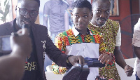 Abraham Attah thanked Toms for the opportunity to give 10,000 shoes to needy in Ghana.