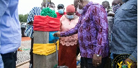 President Akufo-Addo inspecting work on some ongoing projects