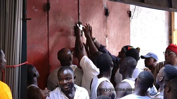 File photo of a shop being closed