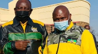 President Ramaphosa (left) wit late Jolidee Matongo