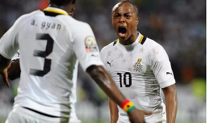 Asamoah Gyan and Dede Ayew