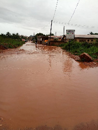 Parts of Accra are flooded following the heavy downpour