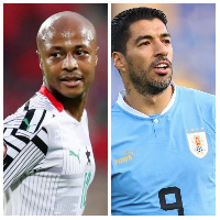 Andre Dede Ayew and Luis Suarez