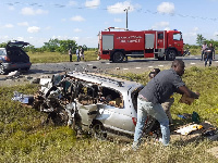 One of the accident scenes