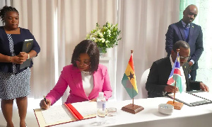 Shirley A. Botchwey and Dr. Peya Mushelenga, Minister of Foreign Affairs and Co-operation of Namibia