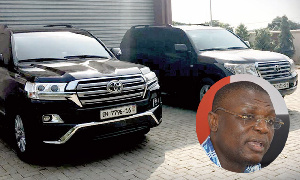 Two of the vehicles retrieved from Kofi Adams