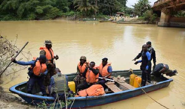 File photo: Operation Vanguard team on duty on a river