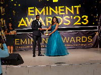 Benedicta Ama Batcho [R] receiving her award