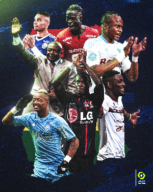 The League body posted a collage of Ghanaian players who have played in France