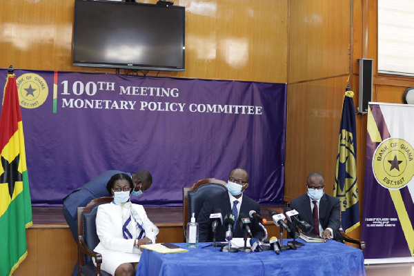 Governors of Bank of Ghana, Mrs Elsie Addo Awadzi, Dr Ernest Addison and Dr Maxwell Opoku Afari