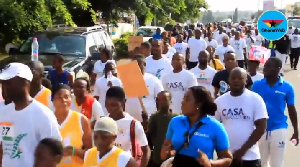 Participants were thrilled to live band music as they walked to keep fit