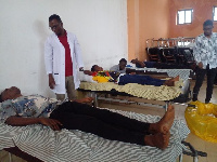 Photo of the blood donation exercise