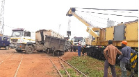 The empty train was on its way to haul manganese from Nsuta in the Tarkwa Nsueam Municipal