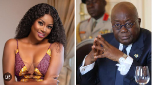 President Akufo-Addo and Yvonne Nelson