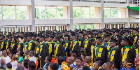 Students at a graduation ceremony