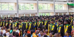 Students at a graduation ceremony