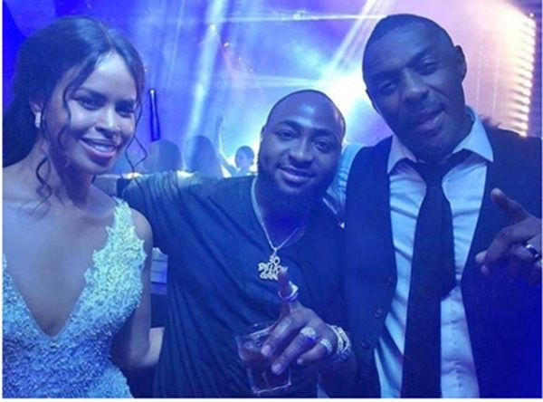 Idris Elba and wife with Davido