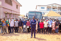 Dr. Yaw Osei Adutwum in a group photo with the 61 students