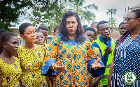 Elizabeth Kwatsoe Sackey spoke to the students on the need to partake in the planting exercise