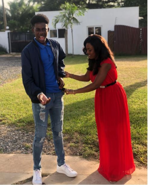 Nana Aba Anamoah and her son Paa Kow Anamoah