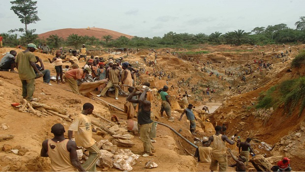 Galamsey operatives at work