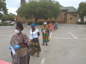 There is relative calm and orderliness at various food distribution centres in Accra and Kumasi