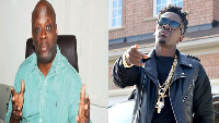 [L-R]: Artiste manager Kiki Banson; Shatta Wale