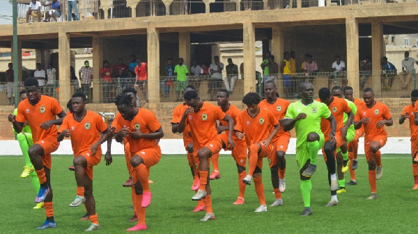 Asante Kotoko SC players in training