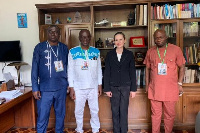 The envoys in a group photo with George Boakye