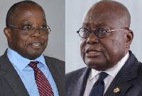 Retired Auditor General Daniel Yao Domelevo and President Akufo-Addo