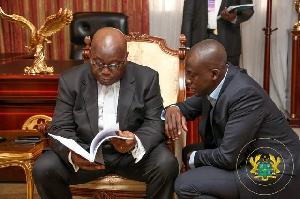 President Nana Addo Dankwa Akufo-Addo with Eugene Arhin