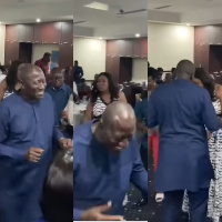 Colonel Kwadwo Damoah (rtd) captured dancing